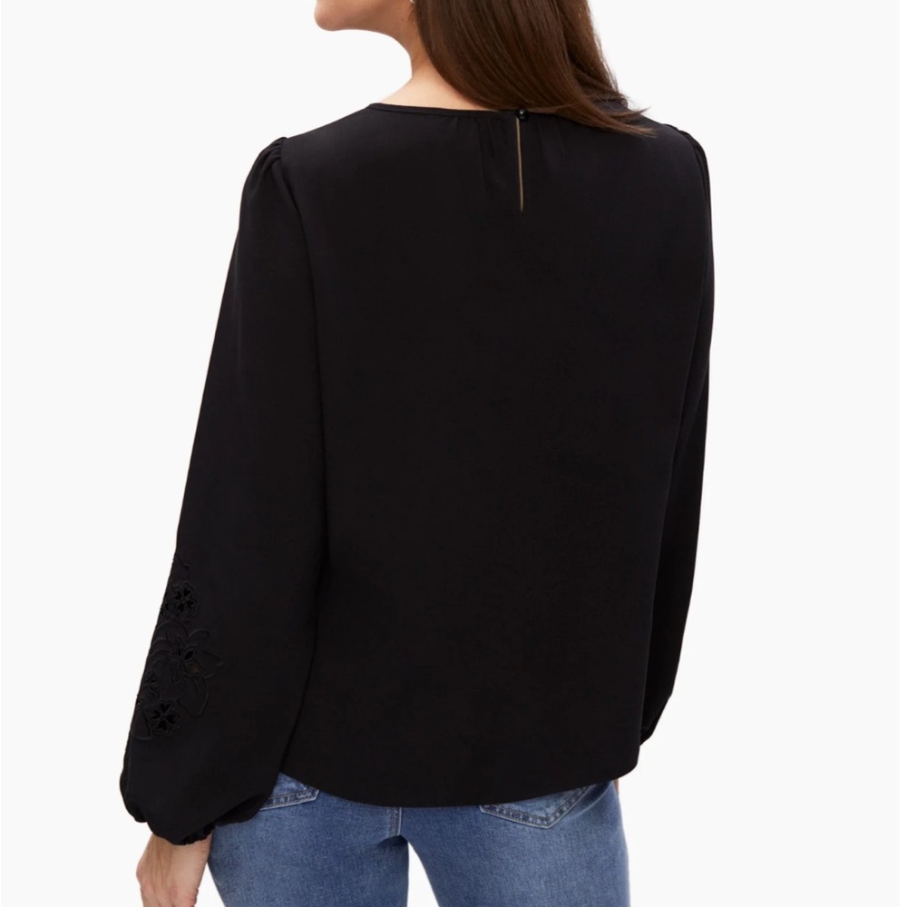 Laura Cutout Detail Blouse Black - Picture 4 of 12